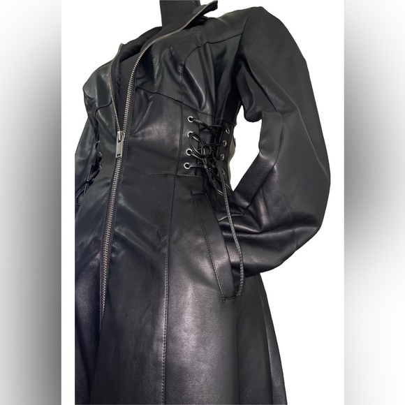 WIDOW Corset Duster Trench Matrix Coat Halloween Costume - Picture 8 of 12